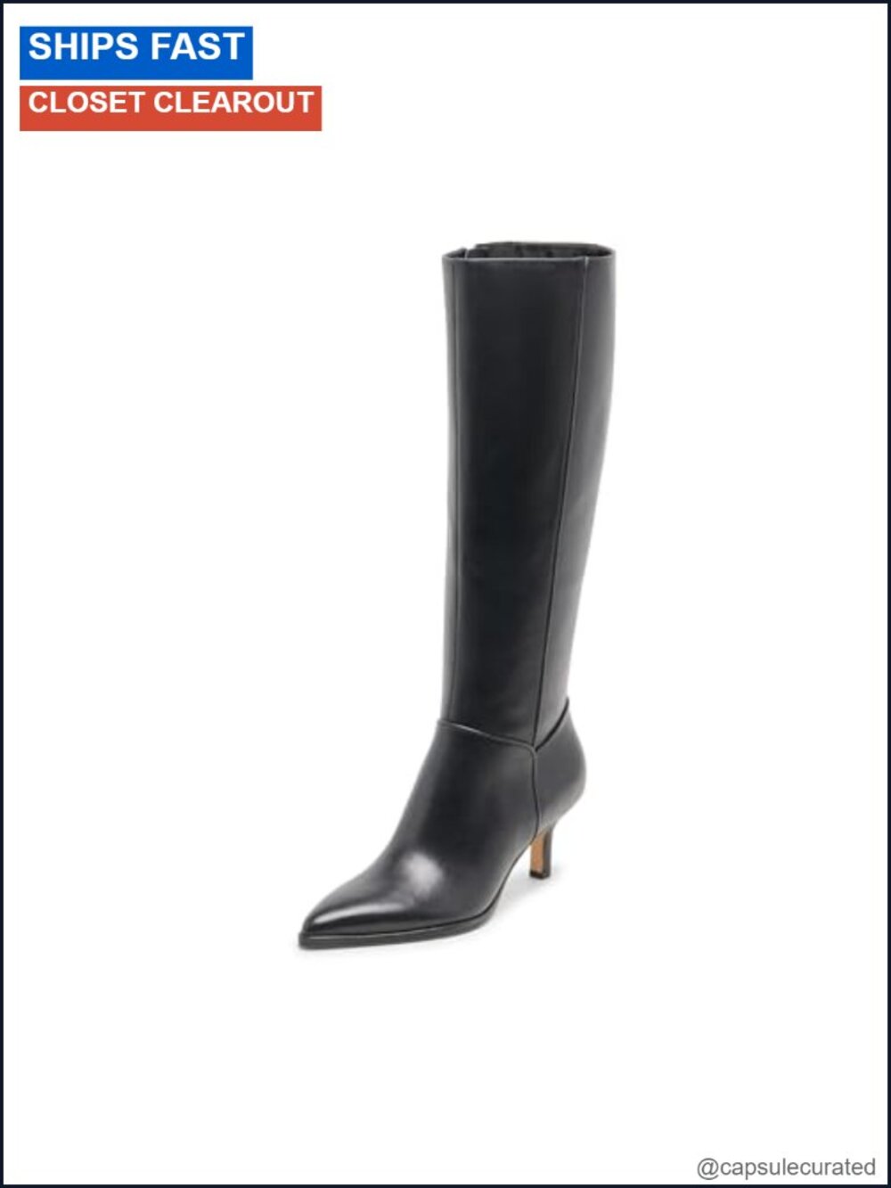 Dolce Vita Aldy Wide Calf Leather Kitten Heel Boot
